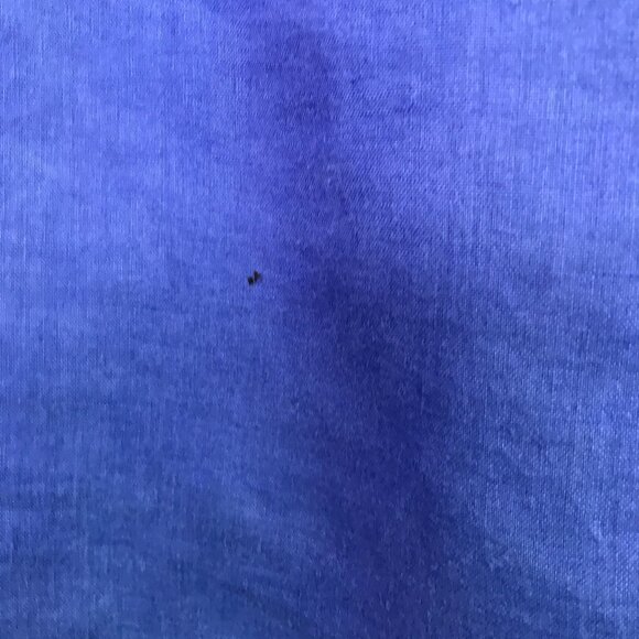 Jones NY Linen Shirt Royal Blue Button Front Womens S - Picture 5 of 9